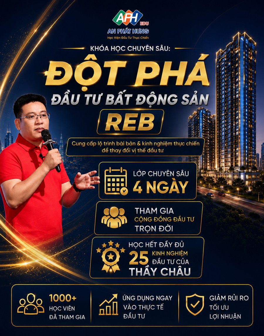 Khoá học chuyên sâu Đột Phá Đầu Tư Bất Động Sản REB cùng chuyên gia Dương Đình Châu